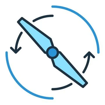 Quadcopter Blade for RC Drone vector Propeller concept colored icon Stock Illustration