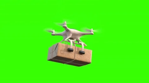 Quadcopter delivers package Stock-Footage 75714647