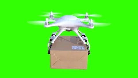 Quadcopter delivers a package Stock-Footage 84658298