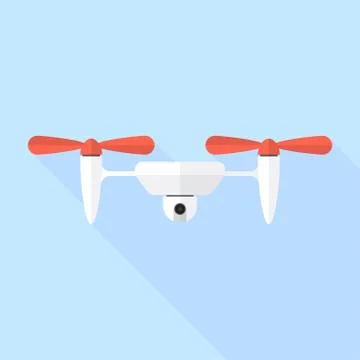 Quadcopter drone with camera. Stock Illustration