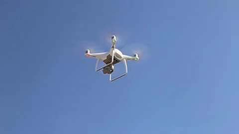 Quadcopter drone flying Stock Footage 79682142