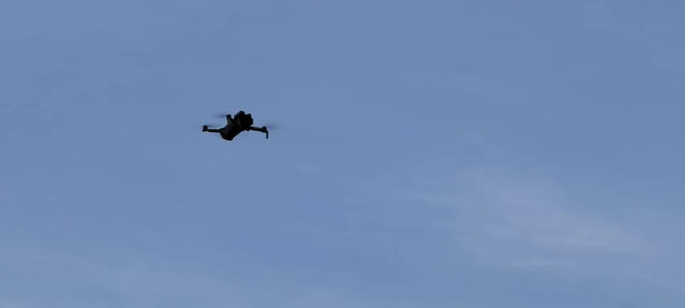 Quadcopter drone flying 写真素材