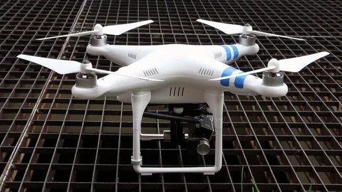 Quadcopter drone ready to fly Stock Footage 69990463
