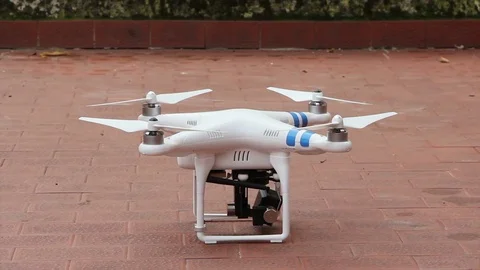 Quadcopter drone take off Stock Footage 69872572