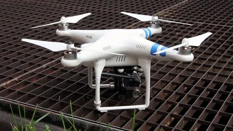 Quadcopter drone take off Stock Footage 70165319