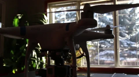 Quadcopter Drone technology  close up Stock Footage 46893238