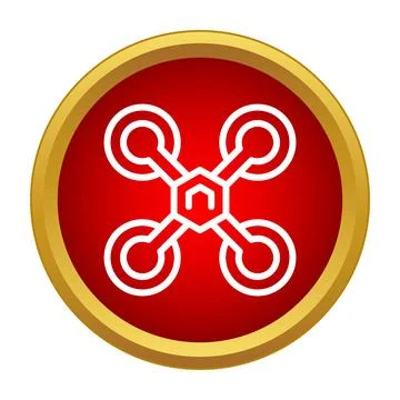Quadcopter drone technology icon for aviation or delivery services Illustrazione stock