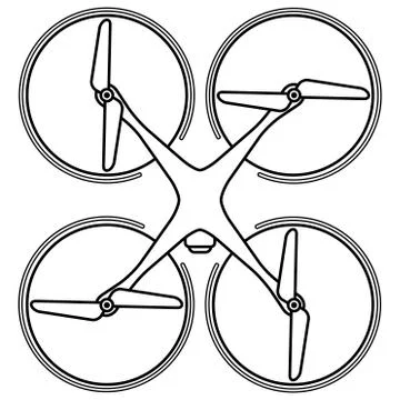 Quadcopter drone from top イラスト素材