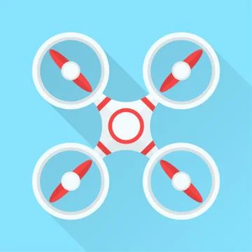 Quadcopter drone top wiew. Stock Illustration