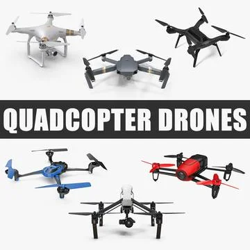 Quadcopter Drones Collection 3D Model