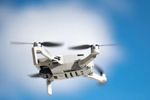 Quadcopter in flight Foto stock