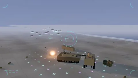 Quadcopter formation enters the distributed command lattice along a coa Видео 342909171