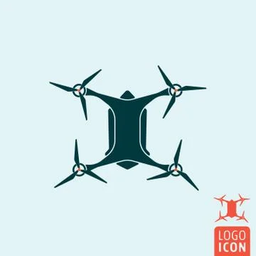 Quadcopter icon isolated Stock Illustration