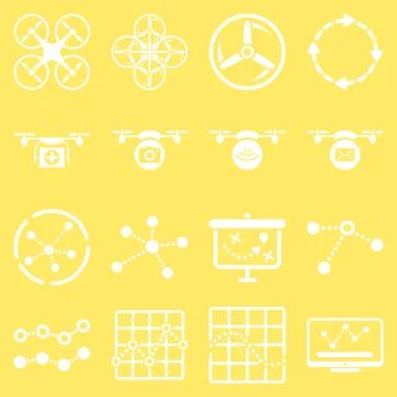 Quadcopter navigation icon set Ilustración de archivo