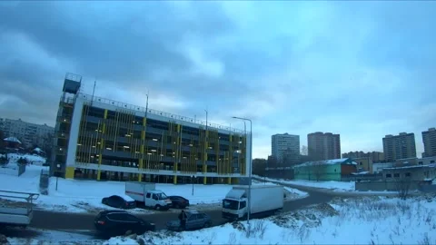 Quadcopter test flights winter Stock Footage 169043576