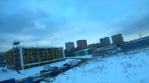 Quadcopter test flights winter Stock Footage 169043585