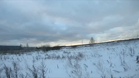 Quadcopter test flights winter Stock Footage 169043666