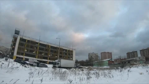Quadcopter test flights winter Stock Footage 169043696