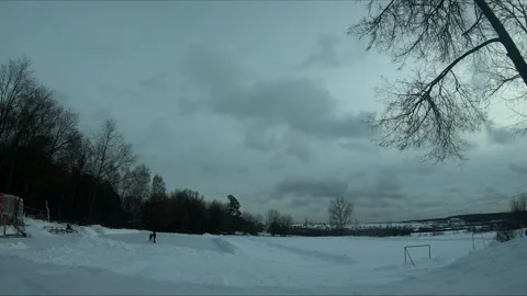 Quadcopter test flights winter Stock Footage 169043730