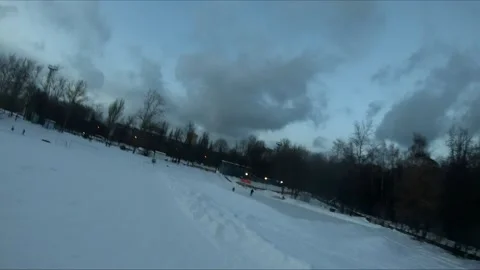 Quadcopter test flights winter Stock Footage 169043774