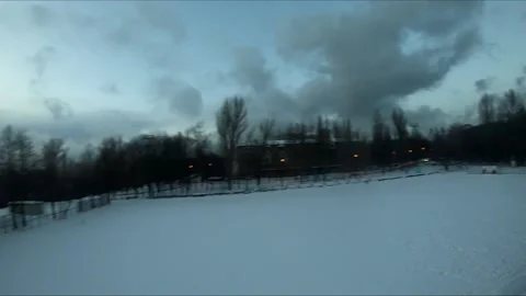 Quadcopter test flights winter Stock Footage 169043806