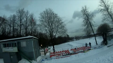 Quadcopter test flights winter Stock Footage 169043850