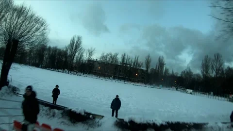 Quadcopter test flights winter Stock Footage 169043861