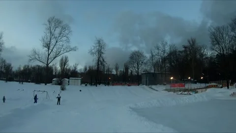 Quadcopter test flights winter Stock Footage 169043893