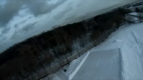 Quadcopter test flights winter Stock Footage 169043933