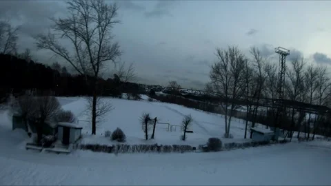 Quadcopter test flights winter Stock Footage 169044001