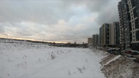 Quadcopter test flights winter Stock Footage 169044068