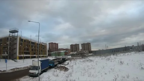 Quadcopter test flights winter Stock Footage 169044118