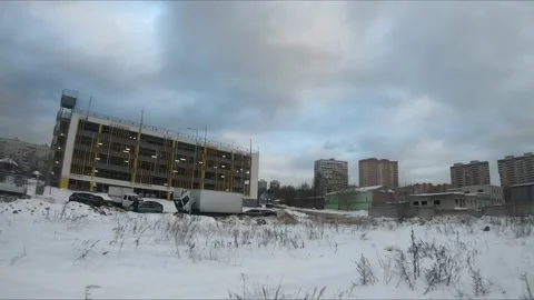 Quadcopter test flights winter Stock Footage 169044134