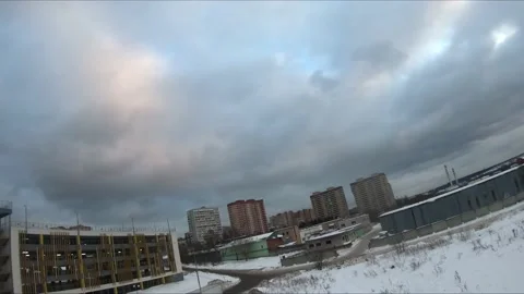 Quadcopter test flights winter Stock Footage 169044283