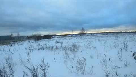 Quadcopter test flights winter Stock Footage 169044429