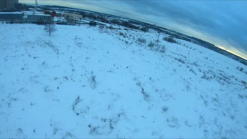 Quadcopter test flights winter Stock Footage 169044485