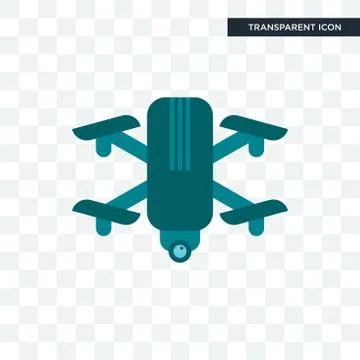 Quadcopter vector icon isolated on transparent background, quadcopter logo de Stock Illustration