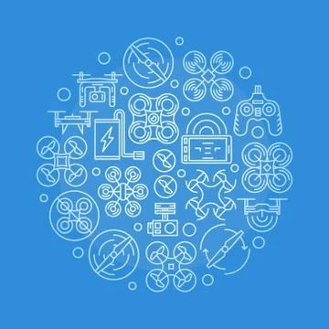 Quadcopter vector illustration Stock Illustration