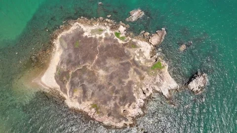 A Quadcopter's View of Turtle Island Stock Footage 238723653
