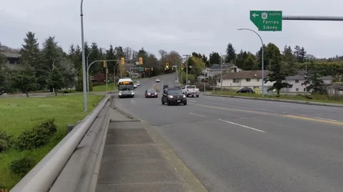 Quadra Overpass - looking across bridge toward chatterton Stock Footage 178300912