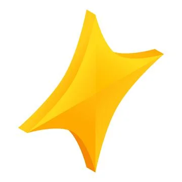 Quadrangular star icon, isometric 3d style Stock Illustration