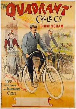 The Quadrant Cycle Co, 10 bis Avenue de la Grande Armee, Paris Printing Ko... 库存照片