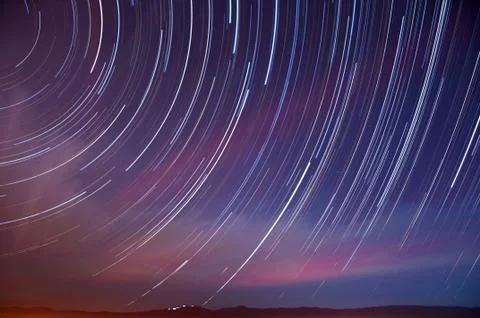 Quadrantid meteor over mt. hamilton 写真素材