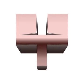 Quadratic copper font.Vector letter. Stock Illustration