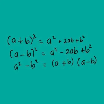 Quadratic equation formula written in black ink. illustration of mathematical Stock Illustration