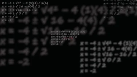 Quadratic Formula equation, maths concept Stock Footage 111056149