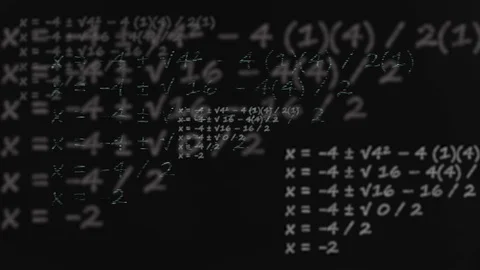 Quadratic Formula equation, maths concept Stock Footage 111056168
