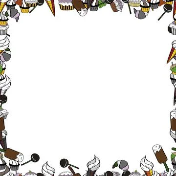 Quadratic frames doodles. Vector. Seamless. Picture in black, white and gray col 스톡 일러스트