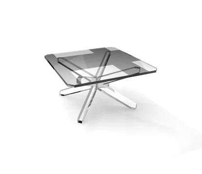 Quadratic glass table Stock Illustration