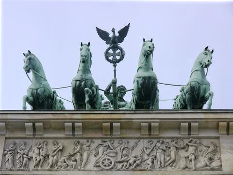 Quadriga Brandenburg Gate Stock Photos